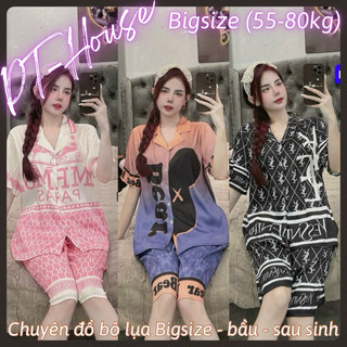 (Bigsize 50-80kg ) Bộ Lững , Bộ ngố lụa xước Tay ngắn Quần Lững cao cấp PT HOUSE