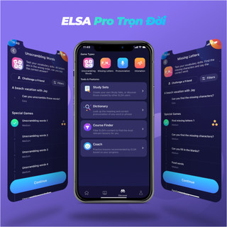Combo ELSA Pro Trọn đời và Conversation Bundle không giới hạn (bao gồm ELSA AI & Speech Analyzer) - Trọn đời