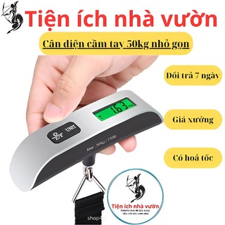 Cân điện tử cầm tay cân tới 50kg cân vali du lịch, hành lý xách tay du lịch, rau quả, thực phẩm