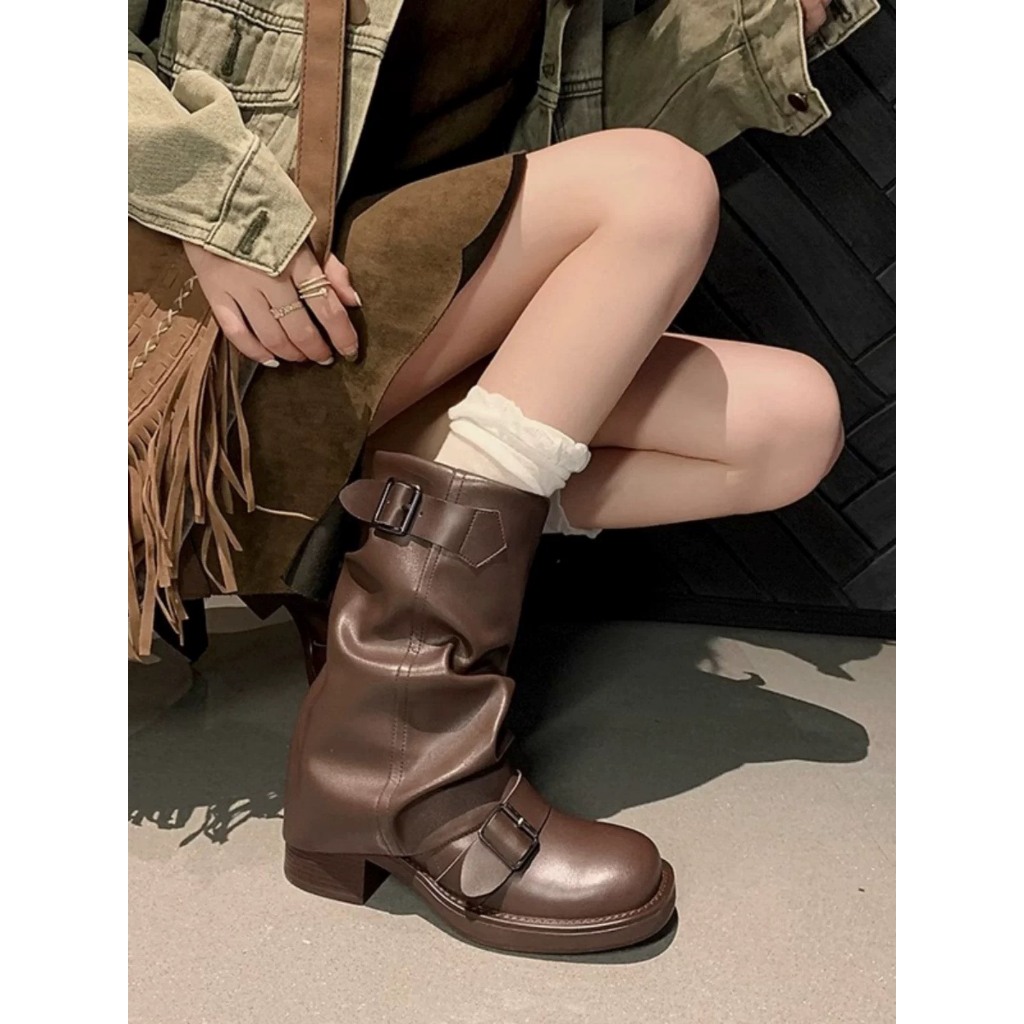 [ORDER 15-20 NGÀY] BOOT CHIẾN BINH DÁNG LỬNG MŨI TRÒN