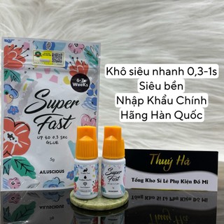 Keo nối mi Super Fast_khô 0.3-1.5s_5ml (Chính Hãng) _ SIÊU BỀN ÍT CAY -KHÔ NHANH- dụng cụ mi_THÚY HÀ