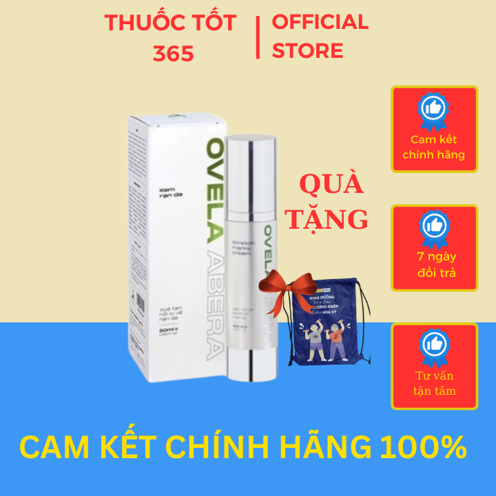 Kem Rạn Da OVELA  ABERA 50ML, Dưỡng Ẩm,  Giảm Rạn Cũ, Ngừa Rạn Mới, Mờ Thâm Bụng, Rạn Da Cho Mẹ Bầu 