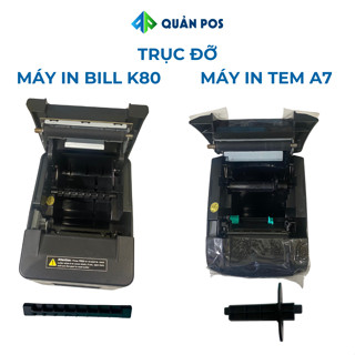Thanh đỡ, trục đỡ giấy in máy in bill K80, in tem mã vạch A7