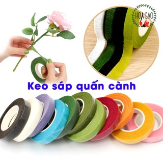Keo sáp băng dính sáp quấn cành HOA GẠO làm cành hoa giả băng keo sáp băng dính làm hoa sáp dính làm hoa voan handmade
