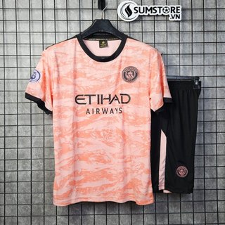 Bộ thể thao bóng đá Man-City Hồng SV Đồ đá banh 2024