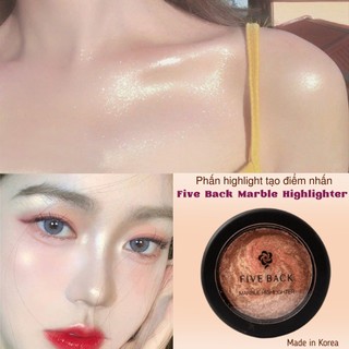 [HÀN QUÔC] Phấn Highlight Bắt Sáng Five Back Marble Highlighter Hàn Quốc 6g