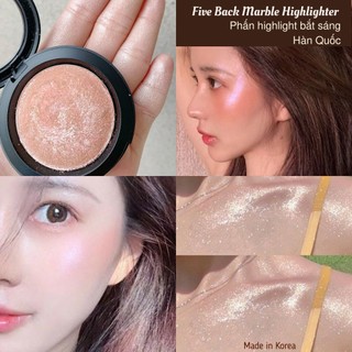 [HÀN QUÔC] Phấn Highlight Bắt Sáng Five Back Marble Highlighter Hàn Quốc 6g