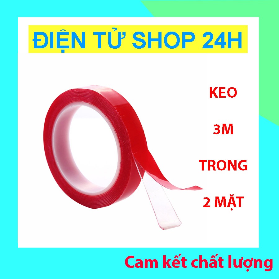 Băng keo 2 mặt 3M cố định Led - băng keo 2 mặt trong suốt - băng keo trong