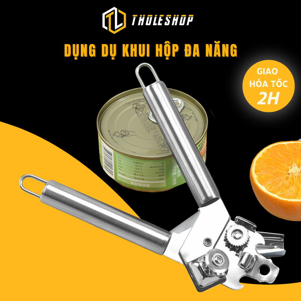 Dụng Cụ Khui Hộp, Mở Nắp Đồ Hộp, Chai, Lọ Đa Năng Bằng Inox Cao Cấp Tholeshop 10254