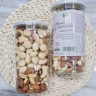 Hũ 500g Ngũ cốc granola siêu hạt (129k/500g )( macca+ hạnh nhân+điều)