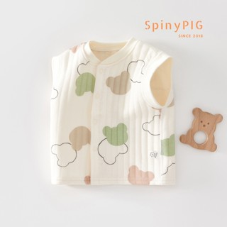 Áo gile cho bé 0-3 tuổi trần bông cotton không chất tẩy nhuộm mềm mại cho bé trai bé gái mùa đông