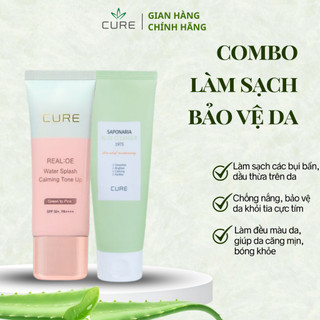 Combo làm sạch, bảo vệ da (sữa rửa mặt 2in1, kem nền chống nắng)
