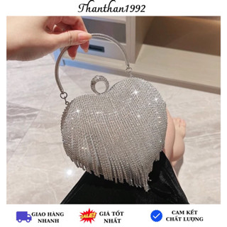 Túi cốp dự tiệc hình trái tim đính đá đi tiệc sang chảnh - ST236