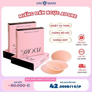 [MUA 3 TẶNG 1] Miếng dán ngực Silicone tàng hình ADORE tái sử dụng chống rơi rớt, siêu mỏng nhẹ UNIMASK68
