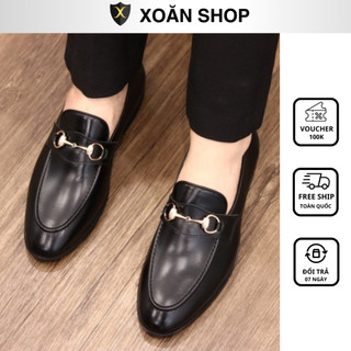 Giày Lười Nam Công Sở, Giày Tây Nam Phong Cách Hàn Quốc Da Thật Có Đủ Size 38 đến 43 Màu Đen/Vàng Mã G073