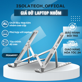 Giá đỡ laptop 15-16in nhôm PRAMI - Giảm đau mỏi, tăng hiệu quả học tập thiết kế thông minh - PRAMI007