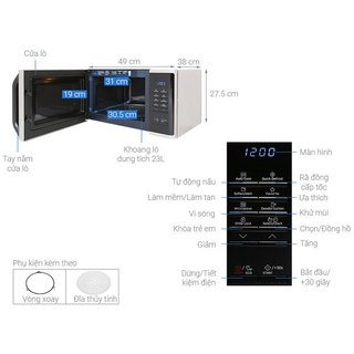 Lò vi sóng Samsung MS23K3513AS/SV 23L