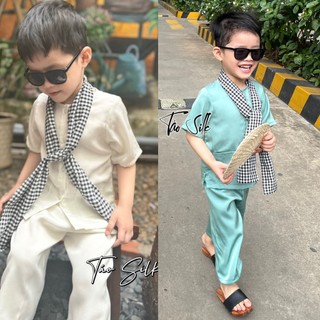 Bộ bà ba bé trai bộ cho bé đi chơi trung thu, lễ hội, tết