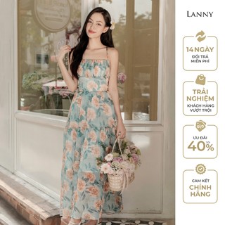 Đầm maxi Lanny cao cấp cúp ngực đan dây lưng đi chơi đi biển siêu xinh sang chảnh VH404