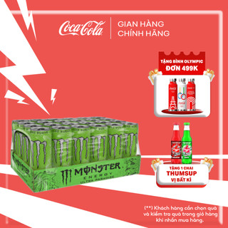Lốc 24 lon nước giải khát tăng lực monster energy ultra paradise 355ml/lon sale 8.8 coca-cola freeship