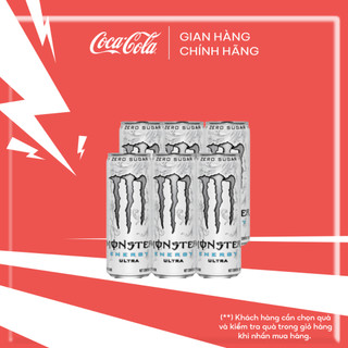 Hộp 6 lon nước giải khát tăng lực monster energy ultra zero 355ml/lon