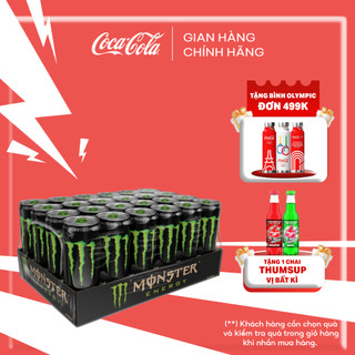Lốc 24 lon nước giải khát tăng lực monster energy 355ml/lon sale 25.8 coca-cola freeship