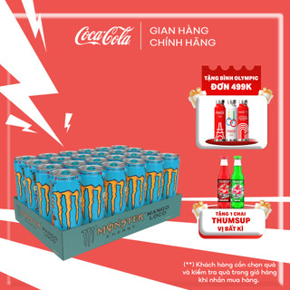 Lốc 24 lon nước giải khát tăng lực monster energy mango loco vị xoài 355ml sale 8.8 coca-cola