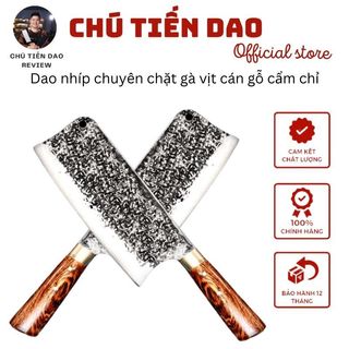 Dao nhíp chuyên chặt gà vịt cán gỗ cẩm chỉ