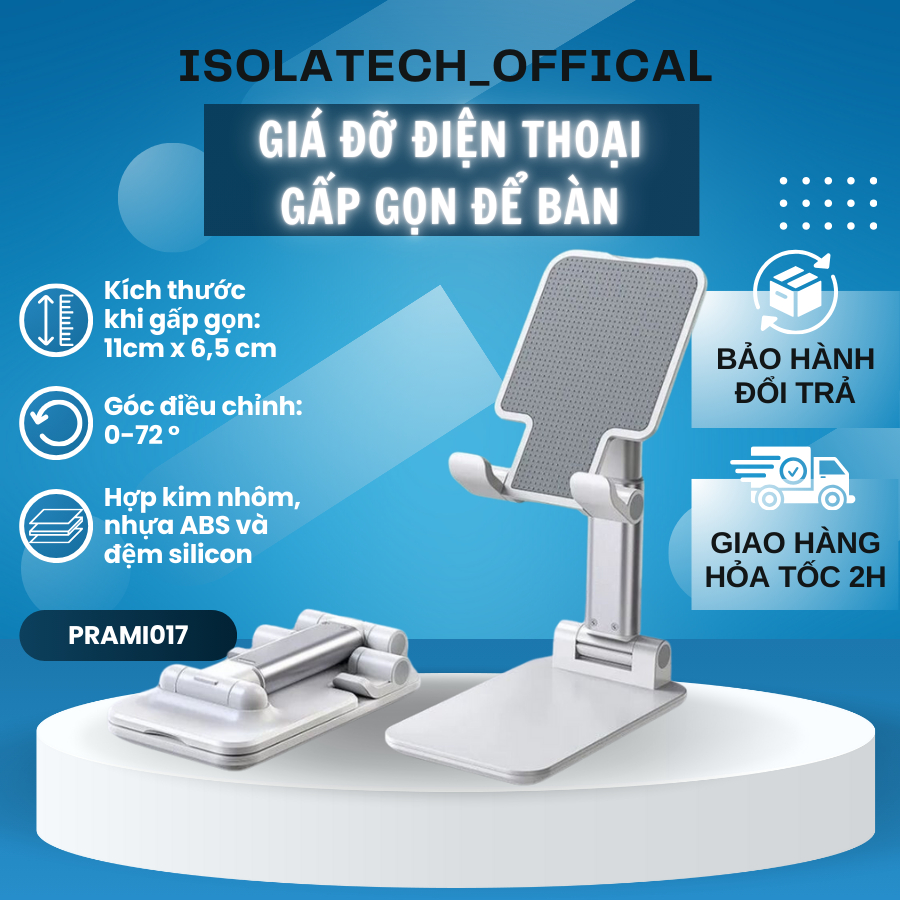 Giá Đỡ Điện Thoại Gấp Gọn Để Bàn PRAMI – Giải Pháp Tuyệt Vời Cho Những Khoảnh Khắc Thoải Mái - PRAMI017, PRAMI018