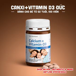 Viên bổ sung Canxi và Vitamin D3 Sanct Bernhard Đức vị Socola dành cho bé từ 2 tuổi, 150 viên