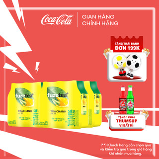 Lốc 24 chai trà chanh với sả fuzetea+ 450ml/chai sale 8.8 coca-cola