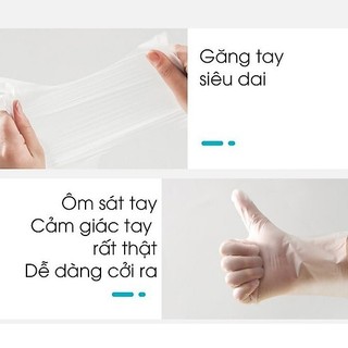 Hộp 100 Găng Tay SHODWE Nấu Ăn Siêu Dai An Toàn Cho Sức Khỏe