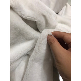 2 Mét Vải Lông Thú Ngắn Màu Trắng siêu đẹp, mềm mịn lông mượt sờ đã tay, khổ vải 1m6