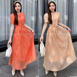 D128 leoswearing set váy xòe dáng dài