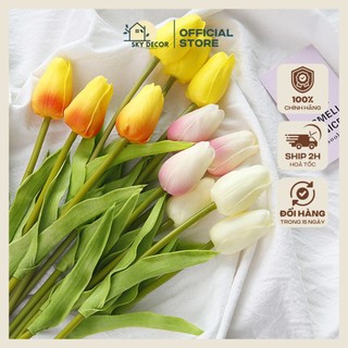 Hoa Tulip Trang Trí Nhà Cửa Sky Decor Nhiều Màu Sắc