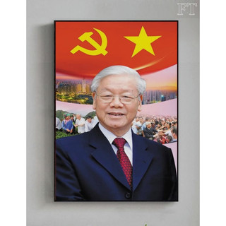 Tranh Tráng Gương Tưởng Nhớ Bí Thư Nguyễn Phú Trọng Anh Dũng_Tranh Bóng Tưởng Niệm Người Lãnh Đạo Việt Nam
