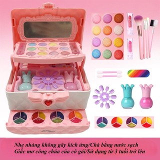 Đồ Chơi Trang Điểm/Trẻ em trang điểm mỹ phẩm/cô gái trang điểm hộp đặt đồ chơi công chúa va li cô gái son môi/
