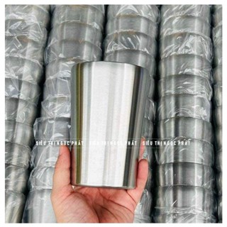 Combo 10 Ly/ cốc Nhật Bãi Inox 450ml, 164gr 2 lớp dày, không tươm mồ hôi khi chứa đá