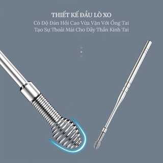 Bộ Dụng Cụ Lấy Ráy Tai 6 Món SHODWE, Chất Liệu Thép Không Gỉ Kèm Hộp Thép Có Móc Treo Đa Năng