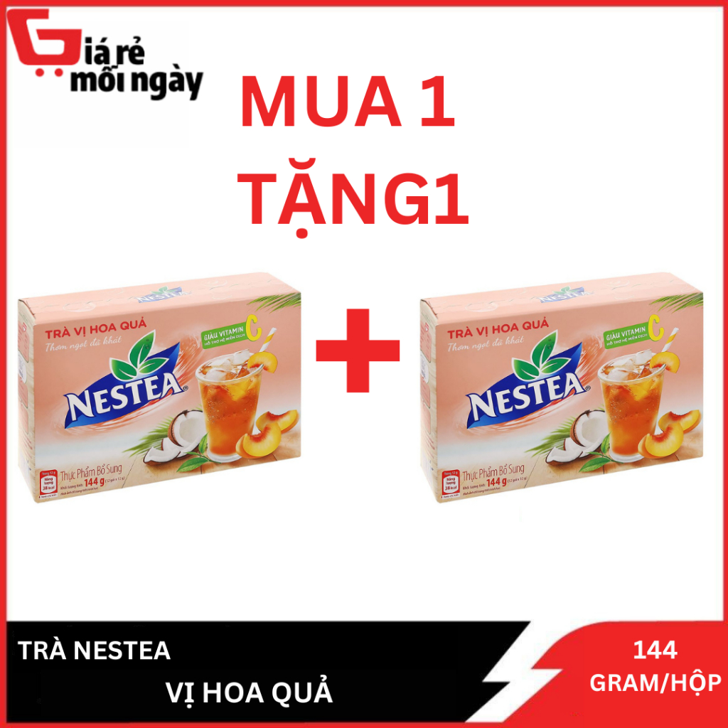 [MUA 1 TẶNG 1][DATE 11/8/2024] Trà Nestea Hoa Quả 144G (12Gói x 12G)