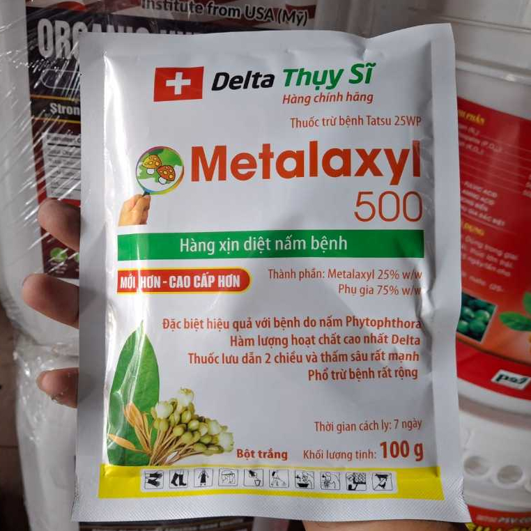 Matalaxyl 500 Trắng gói 100gram Mới hơn cao cấp hơn Lưu dẫn 2 chiều thấm sâu nhanh Tốt xanh lá cây t