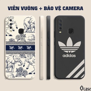 Ốp lưng Vivo Y11 / Y12 / Y15 / Y17 / Y3 / U10 / U3x in hình gấu cạnh viền vuông có bảo vệ camera