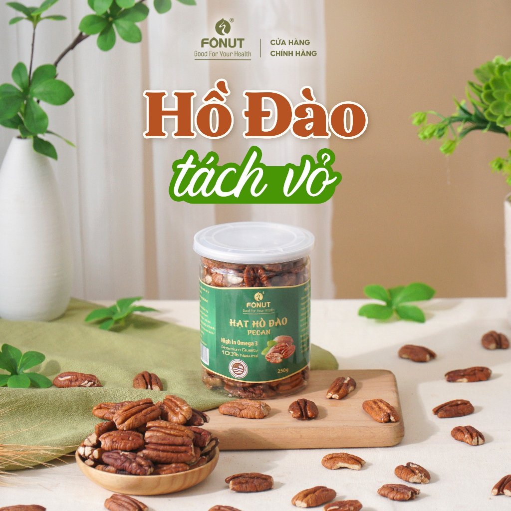 Hồ đào tách vỏ FONUT hũ 250g hạt hồ đào mỹ phù hợp cho mẹ bầu, ăn kiêng, dùng nấu sữa, làm bánh