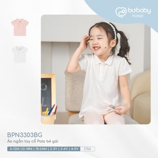 Bu baby - áo ngắn tay cổ polo bé gái bpn3303bg - quần áo bu baby chính hãng
