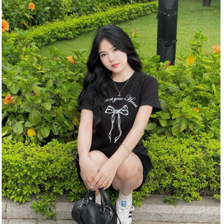 Áo thun Baby Tee nữ nơ xinh basic form vừa siêu tôn dáng chất liệu 100% cotton 250GSM Local Brand GUU - BB10