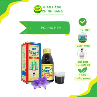 Siro Ho Hen PQA - Hen suyễn, Hen phế quản, Viêm phổi tắc nghẽn mạn tính COP, Khản tiếng, Mất tiếng