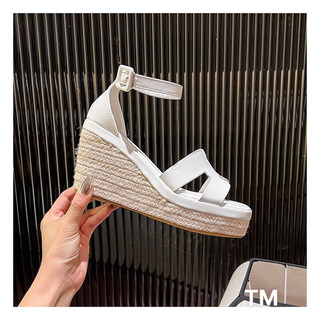  Sandal đế xuồng cói cao gót Fullbox 