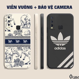 Ốp lưng Vivo Y30 / Y30i / Y50 in hình gấu cạnh viền vuông có bảo vệ camera