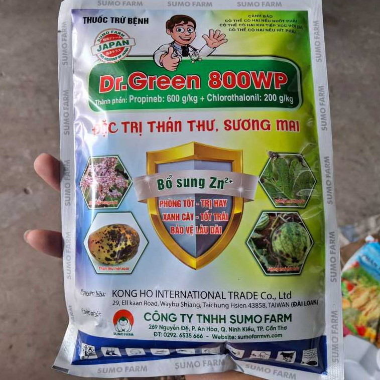 Dr.Green 800WP Bác sĩ Cây Trông 2 hoạt chất phù hợp Cây sạch bệnh phát triển tốt gói 250gr