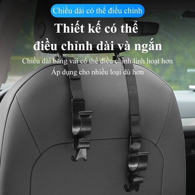 Móc treo dù xe ô tô MYT Móc treo đồ gài sau ghế xe ô tô 2in1 tiết kiệm không gian nhựa ABS siêu bền chắc chắn